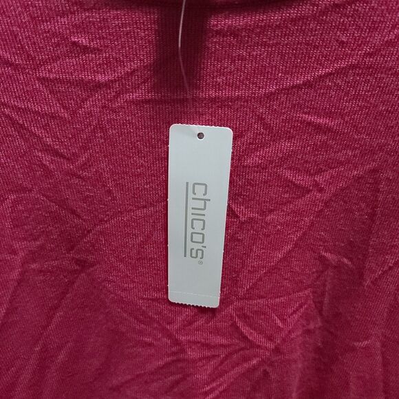 Chico's Womens Sweater Pink Size 3 Rayon/Nylon Pullover Long Sleeve NWT - Picture 9 of 12